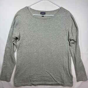 Patagonia Low Tide Sweater Grey Organic Cotton Blend Long Sleeve 50690 Small